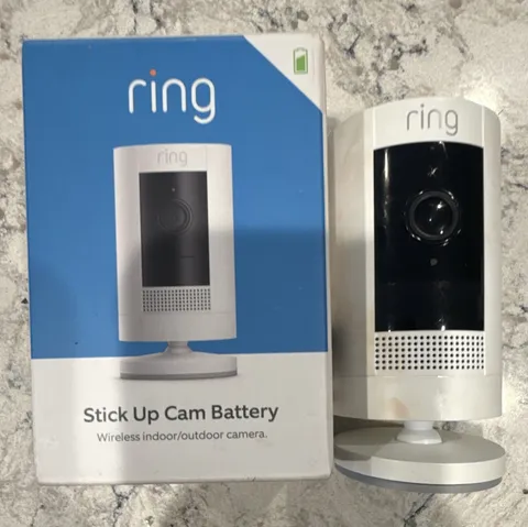 Ring Stick Up Cam Battery Wireless Wi-Fi Indoor/Outdoor 1080p Motion White