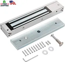 Electric Magnetic Lock 280KG/600LBS Force, 12V NC Mode, Access Control for Metal
