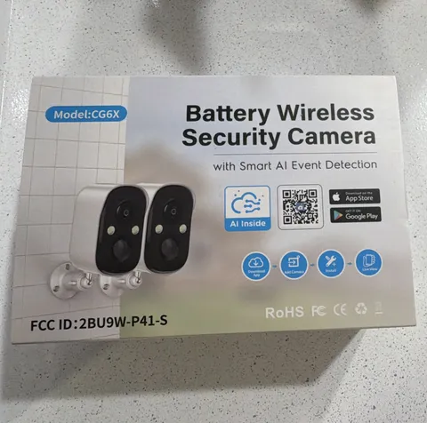 CG6X Wireless Wi-Fi Battery Security Camera 2-Pack Full HD IR/Color IP65