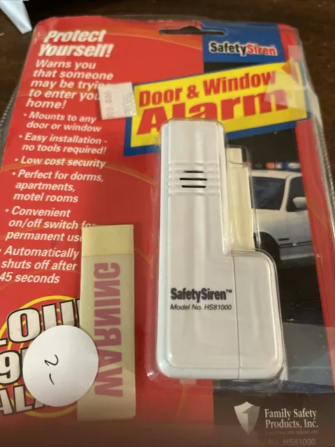Safety Siren- Battery Door Alarm System - Window Cabinet House Security!