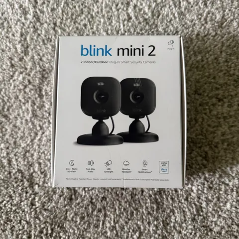 Blink Mini 2 1080p Wi-Fi Indoor Security Camera - Black, Pack of 2 - Newest Gen