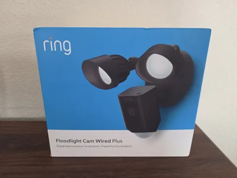 Ring Floodlight Cam Wired Plus Surveillance Camera 1080p HD Black - New - Sealed