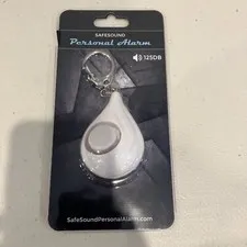 📢 SafeSound Personal Alarm📣 Keyring~White~Original Name Brand~Safe Sound~125DB