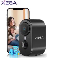 4G LTE Cellular Security Camera Indoor, Wireless Battery Powered, 2K HD, PIR Mot