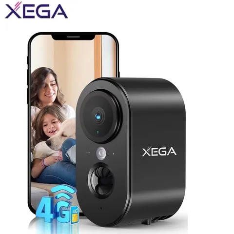4G LTE Cellular Security Camera Indoor, Wireless Battery Powered, 2K HD, PIR Mot