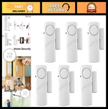 6 Pack Magnetic Door Window Alarms - Loud Burglar Alert Sensors for Home & Offic