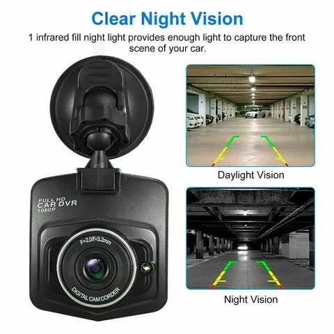 Shield Black Dash Cam Car DVR 1080P Full HD Recorder Night Vision Motion Detect