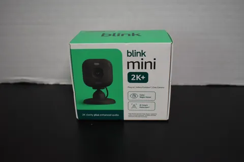 BLINK MINI 2K+ PLUG IN INDOOR/OUTDOOR CAMERA BLACK NEW