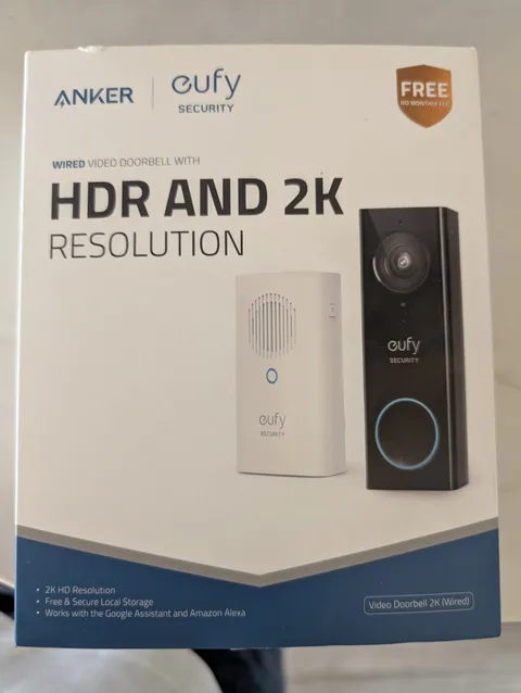 Doorbell Camera with Chime 2-Way Talk, 2.4GHz WiFi, Night Vision