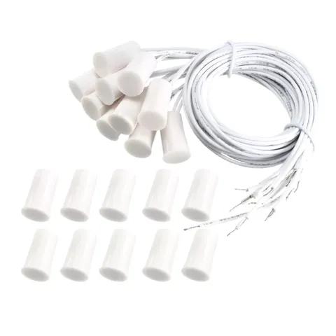 New 100 MA 10 x RC-33 Wired Door Contact Sensor Alarm Magnet Reed Switch