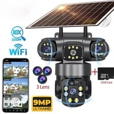 Solar Battery WiFi Wireless Security Camera Outdoor Pan Tilt Home Surveillance