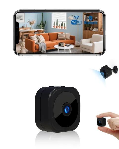 Mini Security Camera 1080P WiFi Rechargeable, Night Vision