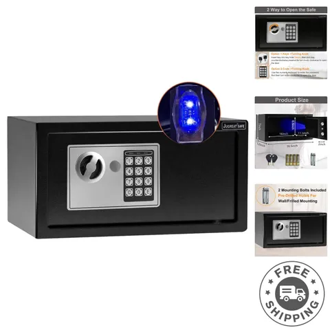 Heavy-Duty Steel Hidden Safe with Personal Code & Sensor Light - Wall Mountable
