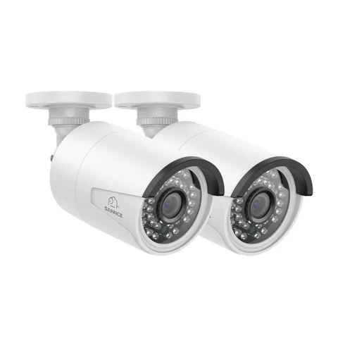 4K 8MP PoE IP for PoE NVR, 2Pcs Outdoor Weatherproof Cameras with Smart IR LE...