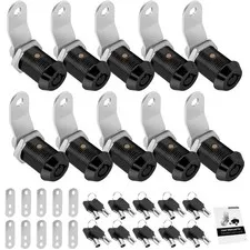 10 Pack Cabinet Lock with Keys, 7/8" RV Storage Locks Keyed Alike, RV Locks f...