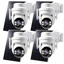 Wireless Solar Camera Outdoor WiFi Security Camera System Battery Power Pan/Tilt