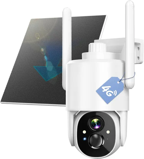 4G LTE Security Camera No Wifi Required: 2K HD, Solar Powered, 360° PTZ & Infrar