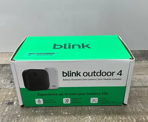 BLINK OUTDOOR 4 (4TH GEN) BLACK BATTERY POWERED SECURITY CAMERA INCLUDES MODULE