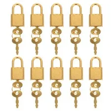  10 Sets Small Travel Lock Miniature Vintage Locker Cute Padlock Key Diary