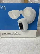 Ring Floodlight Cam Wired Plus (White) 1080p Outdoor Motion Camera