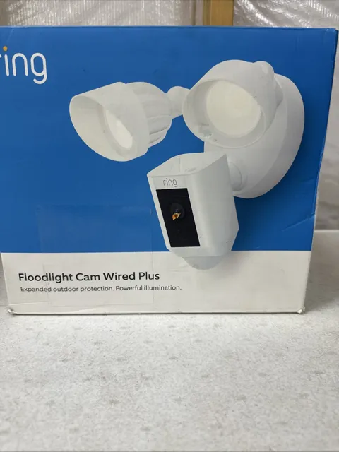Ring Floodlight Cam Wired Plus (White) 1080p Outdoor Motion Camera