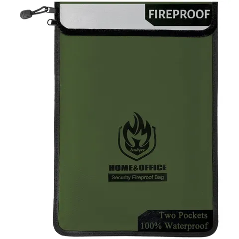 Fireproof Document Bag with Waterproof Zipper