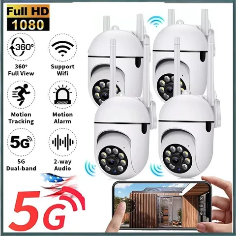 4 Pack Wireless 5G WiFi 1080P Security Camera System Smart Outdoor Night Vision