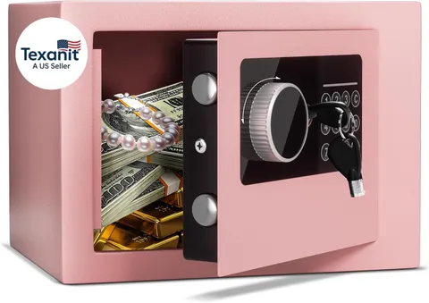 Digital Electronic Money Safe, Steel Security Lock Box with Keypad, Office Hotel