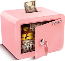 Pink Safe Kids Safe Mini Safes for Kids Small Safes for Home Dorm Safety Box for