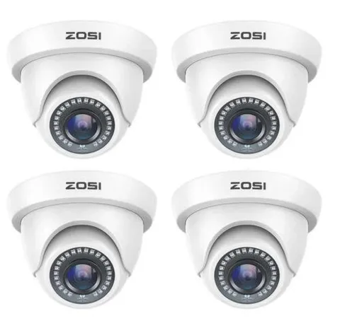 4x Zosi 1080P Digital Dome Cameras - White (Four Pack) 4AK-4182B-WS-US