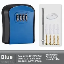 Key Safe Combination Lock Box - Wall Mounted Heavy Duty Waterproof Key Storage