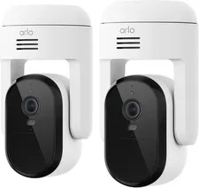 Arlo Essential Pan Tilt Security Camera 2K - Wired Plug-In Power Outdoor Camera,