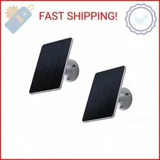 2 Pack Solar Panels Compatible with WYZE Battery Cam Pro, Solar Panels for Wirel