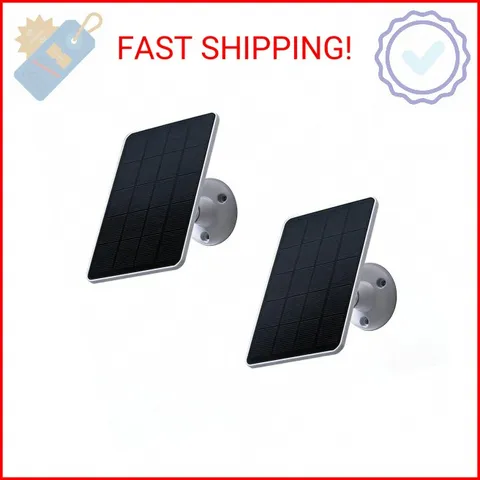 2 Pack Solar Panels Compatible with WYZE Battery Cam Pro, Solar Panels for Wirel