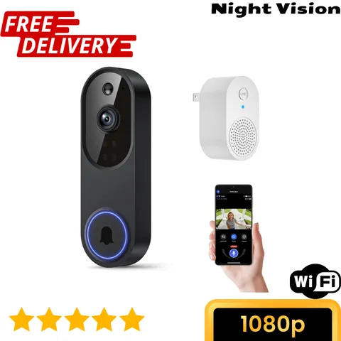 Ring Video Doorbell 1080p HD Camera WI-FI Night Vision Motion Detection Wireless