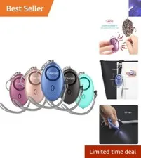 Durable 5 Pack Personal Alarm with LED Light - 140DB for Immediate Attention