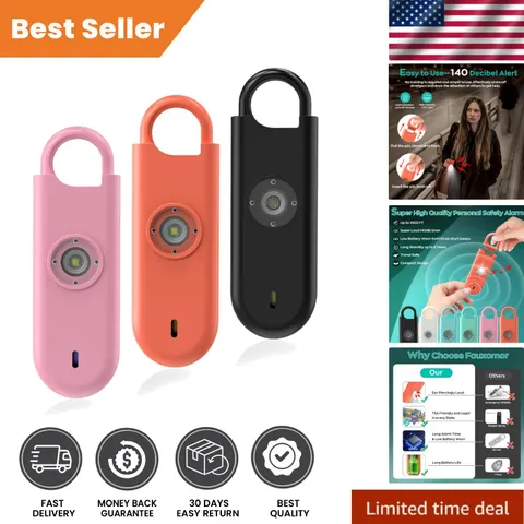 Stylish 3 Pack 140dB Personal Safety Alarm for Women - Effortless Self-Defense