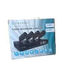 Amcrest 3MP 4 Camera Network POE Video Recorder 8 CH AMNV30M8-4B-B 2TB Storage