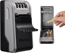 Master Lock 5481EURD Wall Mounted Key Safe with new innovative design, Large Cap