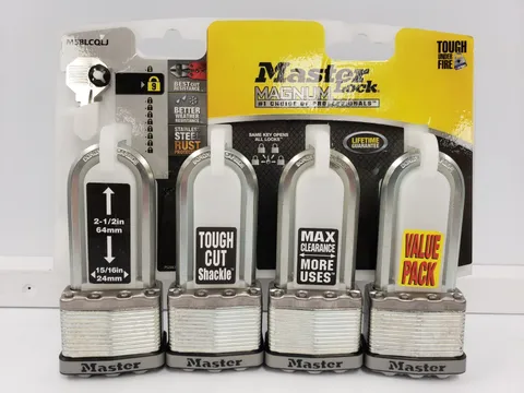 (88471-1) Master Lock M5BLCQLT Set Of 4 Padlocks