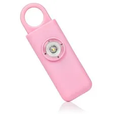 SEE VIDEO! Self Defense Siren. Personal Alarm. Emergency Keychain. Pink.