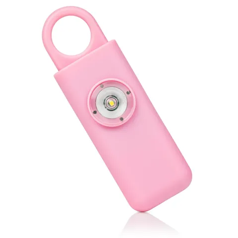 SEE VIDEO! Self Defense Siren. Personal Alarm. Emergency Keychain. Pink.