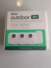 Blink Outdoor 2K+ Wireless Security Camera 3-Cam System Battery White New Fast📦