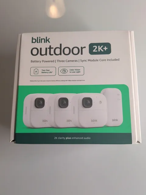 Blink Outdoor 2K+ Wireless Security Camera 3-Cam System Battery White New Fast📦