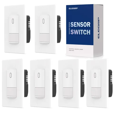 Listed Occupancy Switch 6 Pack, PIR Infrared, Matte White