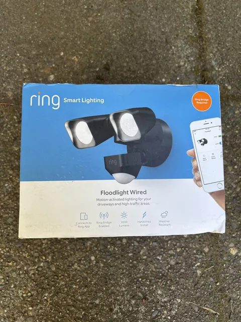 Smart Ring Lighting Motion Sensor Wired Black