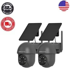 Weatherproof 360° Solar Security Cameras with Night Vision - Easy Installation