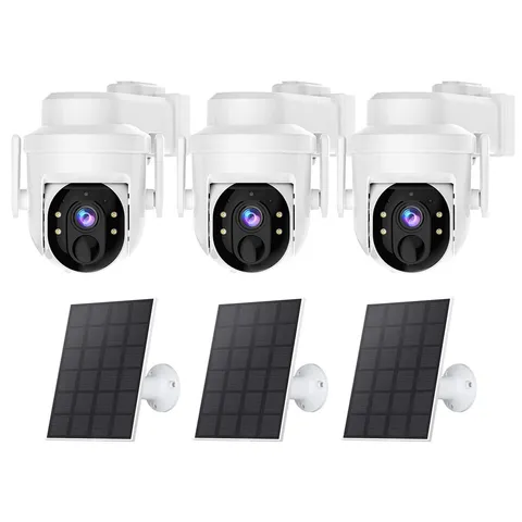 Solar Battery Security Camera System WiFi Outdoor Pan/Tilt Smart Home Security