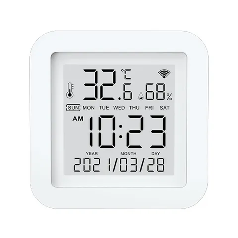 Smart Thermometer Hygrometer Wi-Fi LCD Temperature Humidity Sensor Home Digital