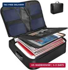 Fireproof Document Organizer, Large Size with 2000F Heat Insulated Money Bag, Do